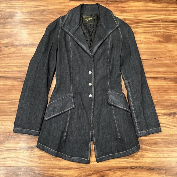 Vivienne Westwood Jackets & Blazers - Vivienne Westwood Blazer Womens 8 Blue Denim Single Breasted Tailored Jacket
